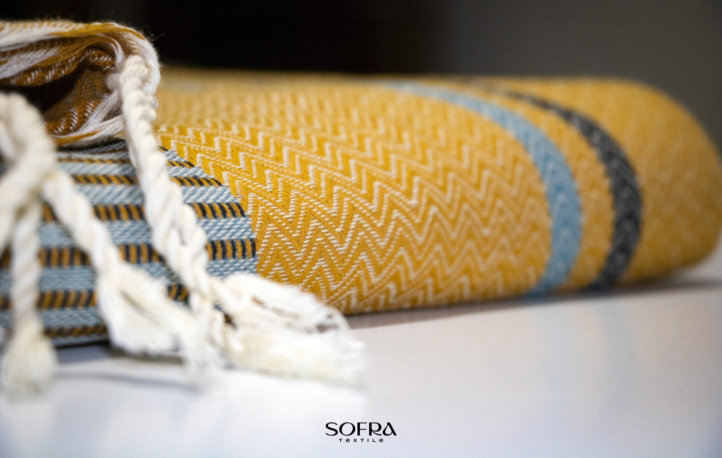 Sofra textile Chevron towel GOLD