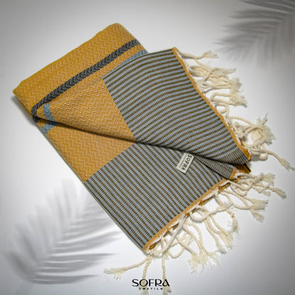 Sofra textile Chevron towel GOLD